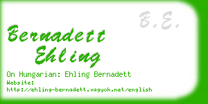 bernadett ehling business card